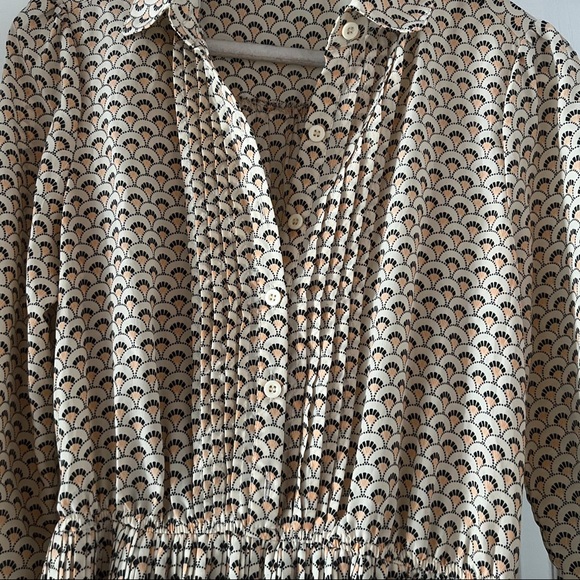 scallop geometric print dress - Picture 2 of 10